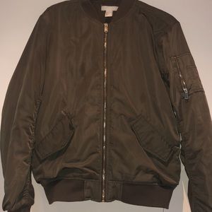 Olive green bomber jacket from H&M